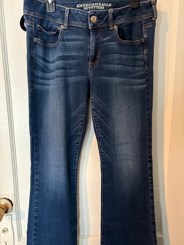 Dark wash american eagle kick - wash,
